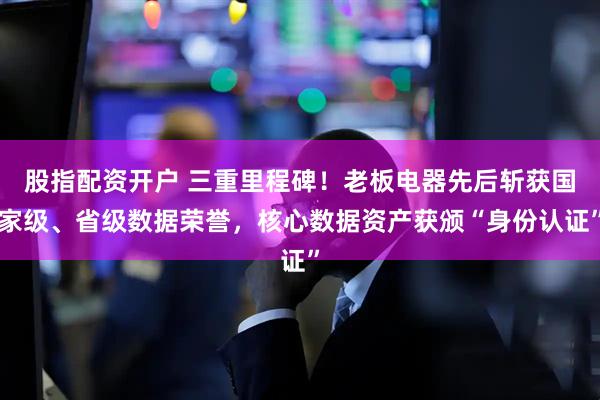 股指配资开户 三重里程碑！老板电器先后斩获国家级、省级数据荣誉，核心数据资产获颁“身份认证”