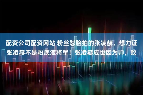 配资公司配资网站 粉丝怼脸拍的张凌赫，想力证张凌赫不是粉底液将军！张凌赫成也因为帅，败